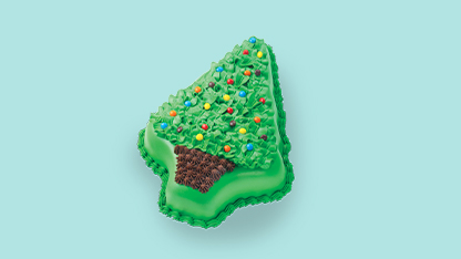 A small Christmas tree decoration.